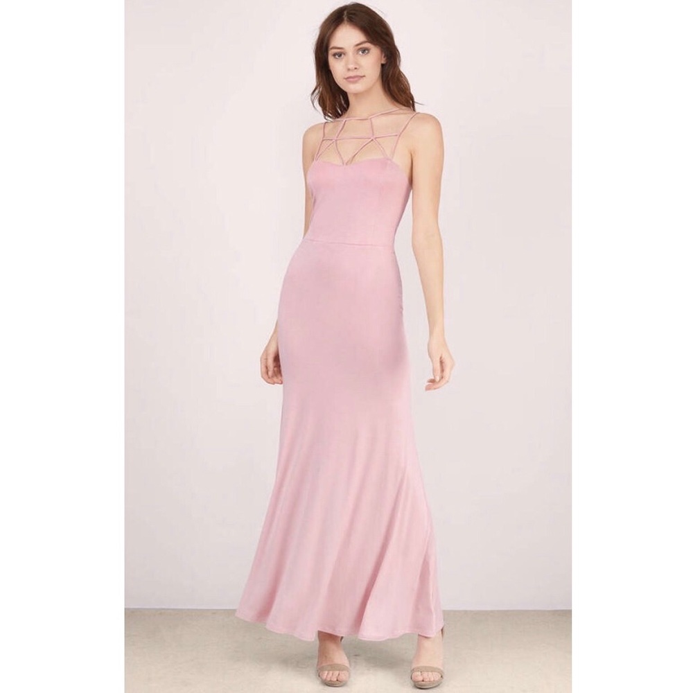 TOBI Caged Front Blush Maxi Dress